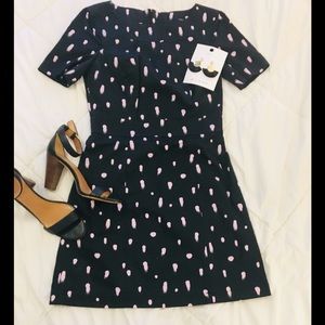 French Connection Dress - Like New - Black/Pink- 4